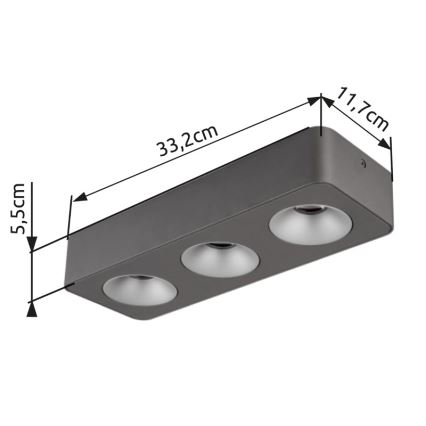 Globo - LED Плафониера LED/14W/230V 11,7x33,2 см