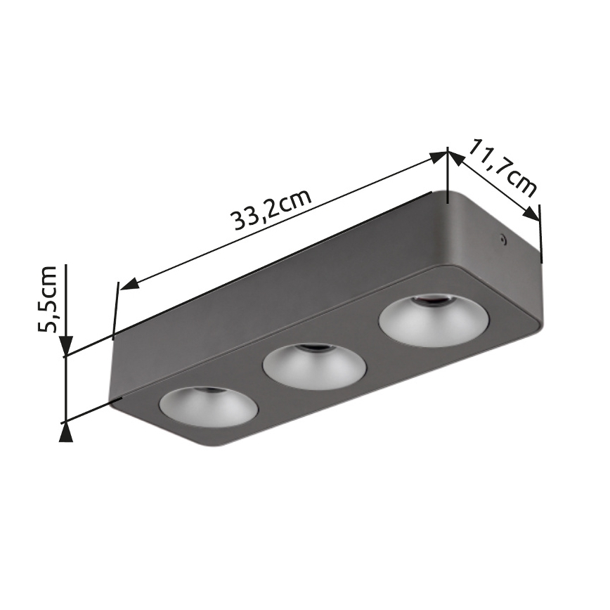 Globo - LED Плафониера LED/14W/230V 11,7x33,2 см