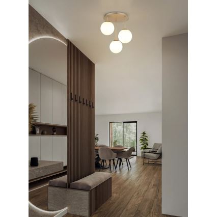 Globo - Плафонен полилей 3xE14/25W/230V месинг