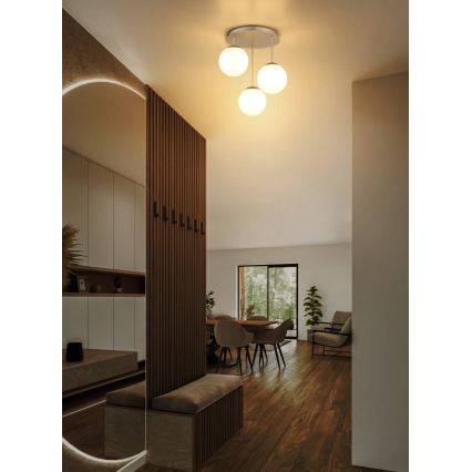 Globo - Плафонен полилей 3xE14/25W/230V месинг