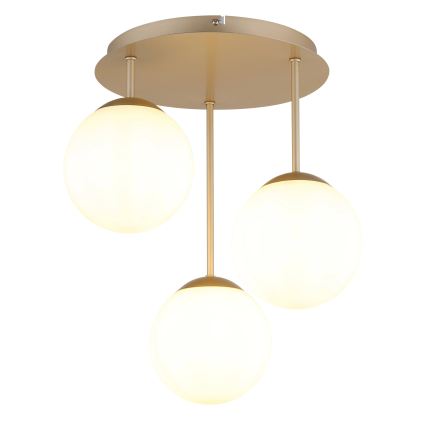 Globo - Плафонен полилей 3xE14/25W/230V месинг
