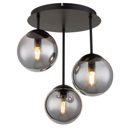 Globo - Накладен полилей 3xE14/25W/230V черен