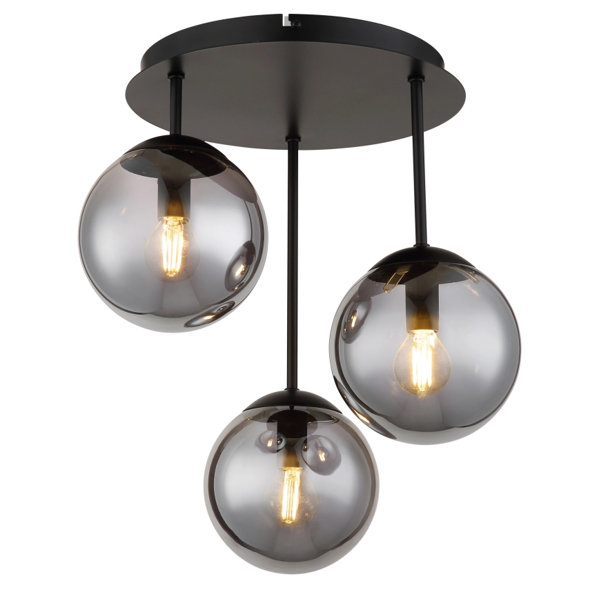 Globo - Накладен полилей 3xE14/25W/230V черен