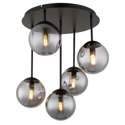 Globo - Полилей за таванен монтаж 5xE14/25W/230V, черен