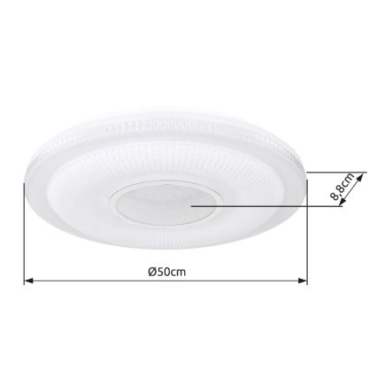Globo - LED регулируемо таванно осветително тяло LED/30W/230V 3000-6500K диаметър 50 см бяло Wi-Fi Tuya + дистанционно управление