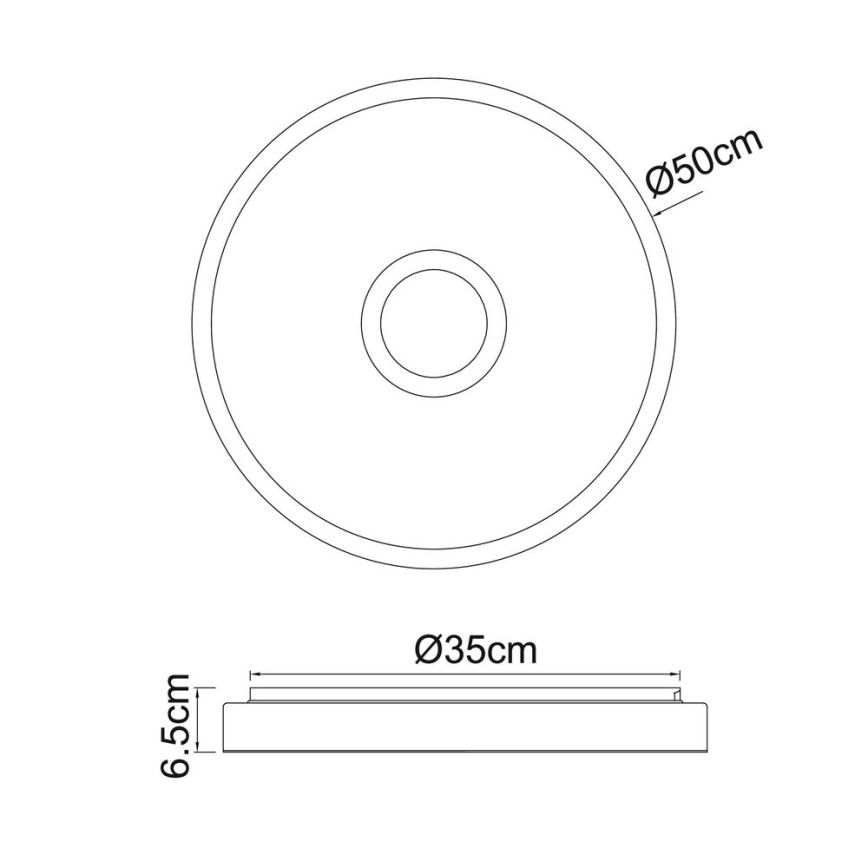 Globo - LED RGB регулируемо осветително тяло за баня LED/40W/230V 2700-6500K IP44 Wi-Fi Tuya + дистанционно управление