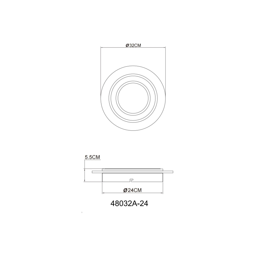 Globo - LED Плафониера LED/24W/230V 3000K Ø 32 см