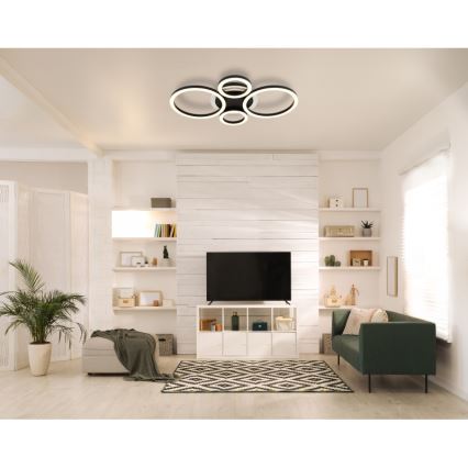 Globo - LED Плафониера LED/40W/230V 2700/4500/6500K Ø 35,5x53 см черен