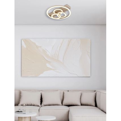 Globo - Димируемо LED таванно осветително тяло LED/40W/230V 2700-6500K Ø 35x33 cm бежово + дистанционно управление