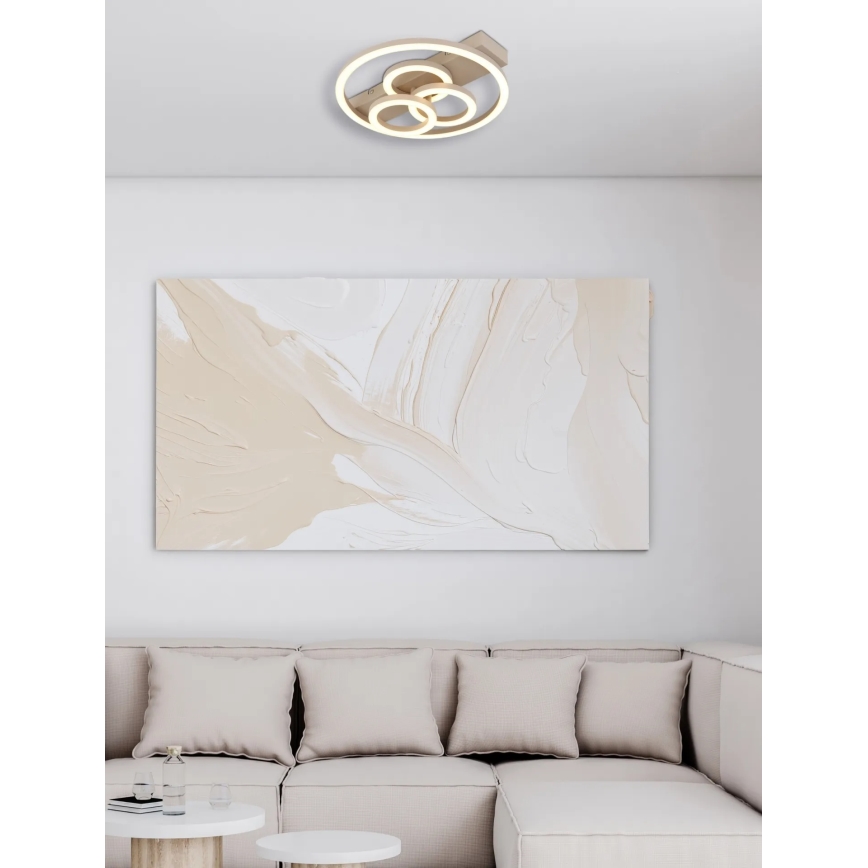 Globo - Димируемо LED таванно осветително тяло LED/40W/230V 2700-6500K Ø 35x33 cm бежово + дистанционно управление