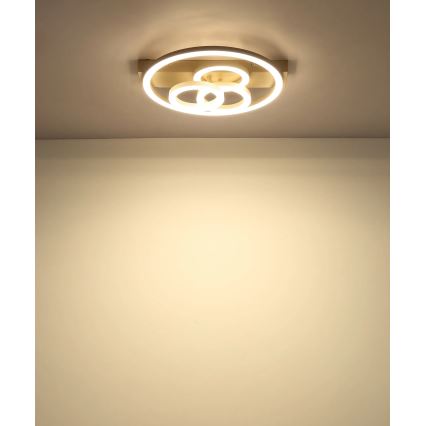 Globo - Димируемо LED таванно осветително тяло LED/40W/230V 2700-6500K Ø 35x33 cm бежово + дистанционно управление