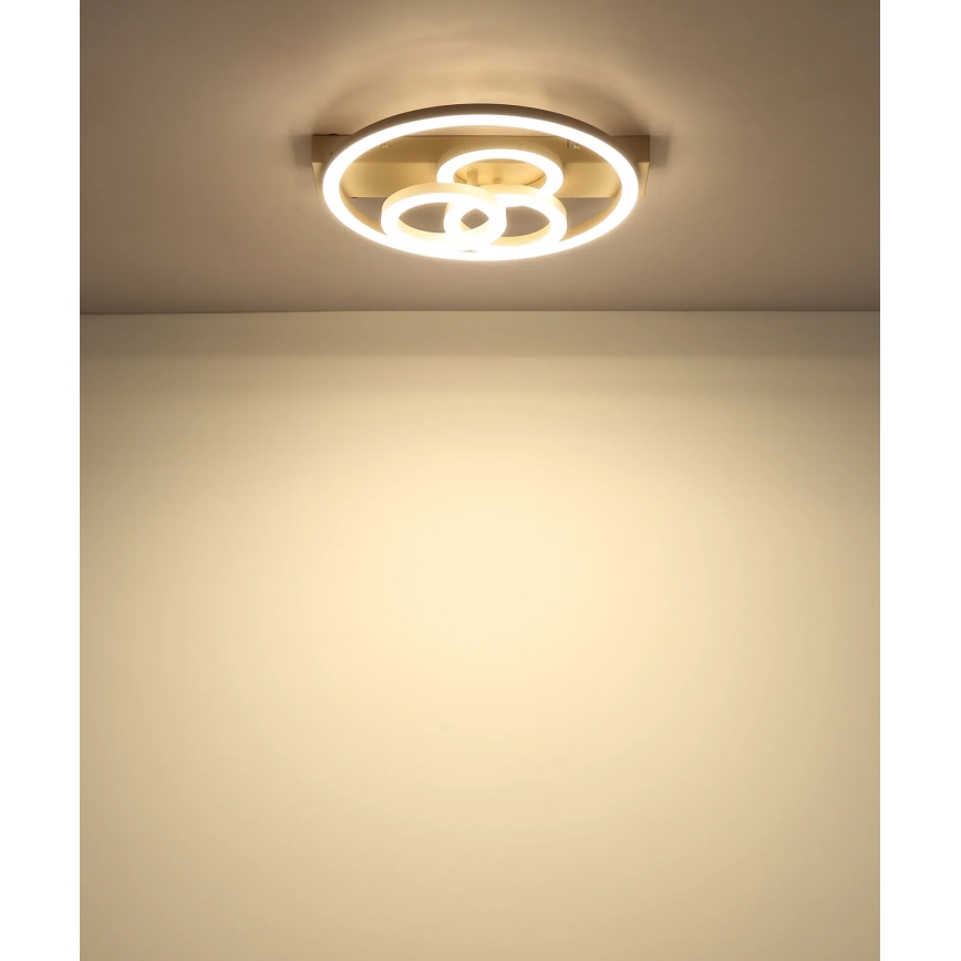 Globo - Димируемо LED таванно осветително тяло LED/40W/230V 2700-6500K Ø 35x33 cm бежово + дистанционно управление