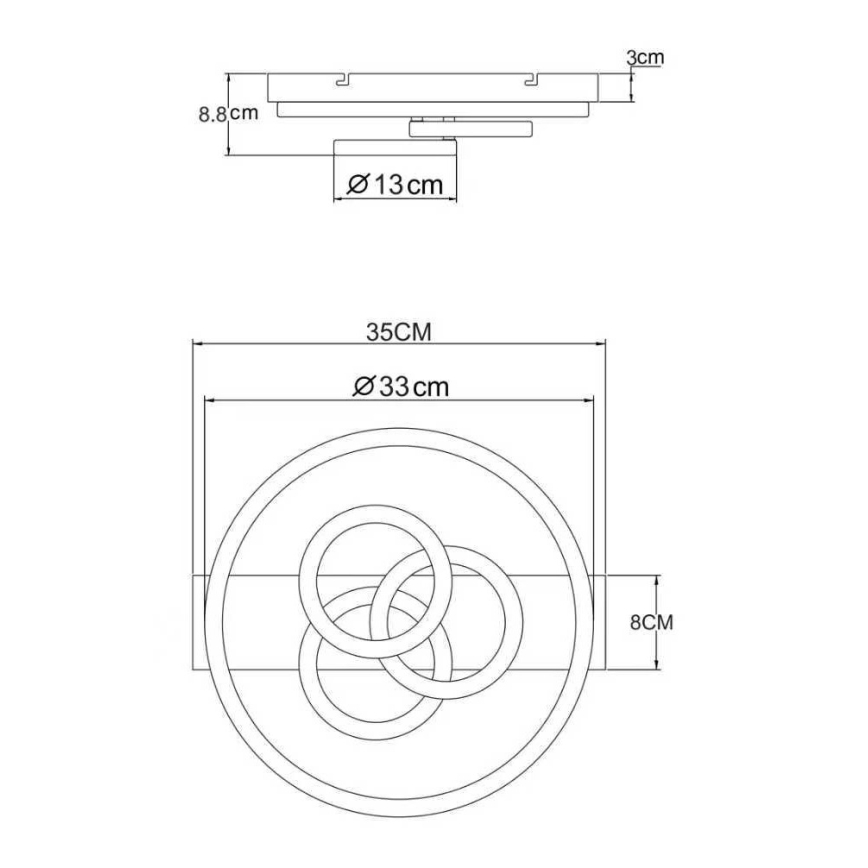 Globo - Димируемо LED таванно осветително тяло LED/40W/230V 2700-6500K Ø 35x33 cm бежово + дистанционно управление