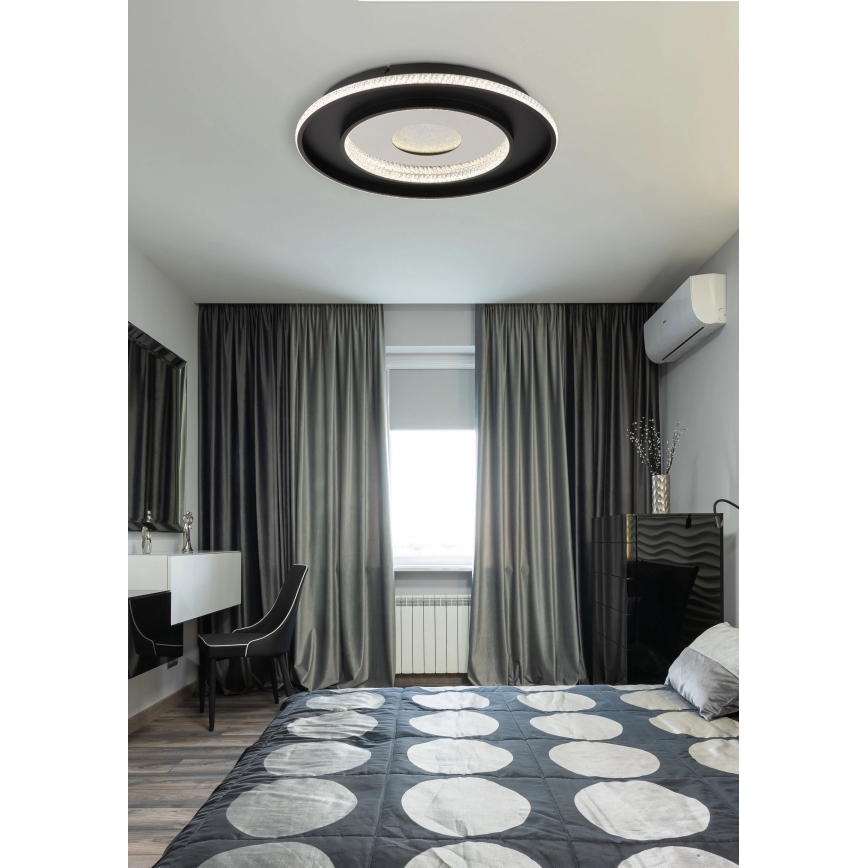 Globo - LED Димируем плафон LED/30W/230V 2700-6500K Ø 52,5 см черен + дистанционно управление