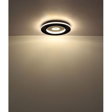 Globo - LED Димируем плафон LED/30W/230V 2700-6500K Ø 52,5 см черен + дистанционно управление