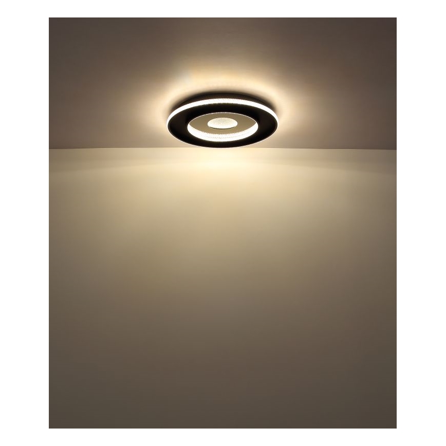 Globo - LED Димируем плафон LED/30W/230V 2700-6500K Ø 52,5 см черен + дистанционно управление