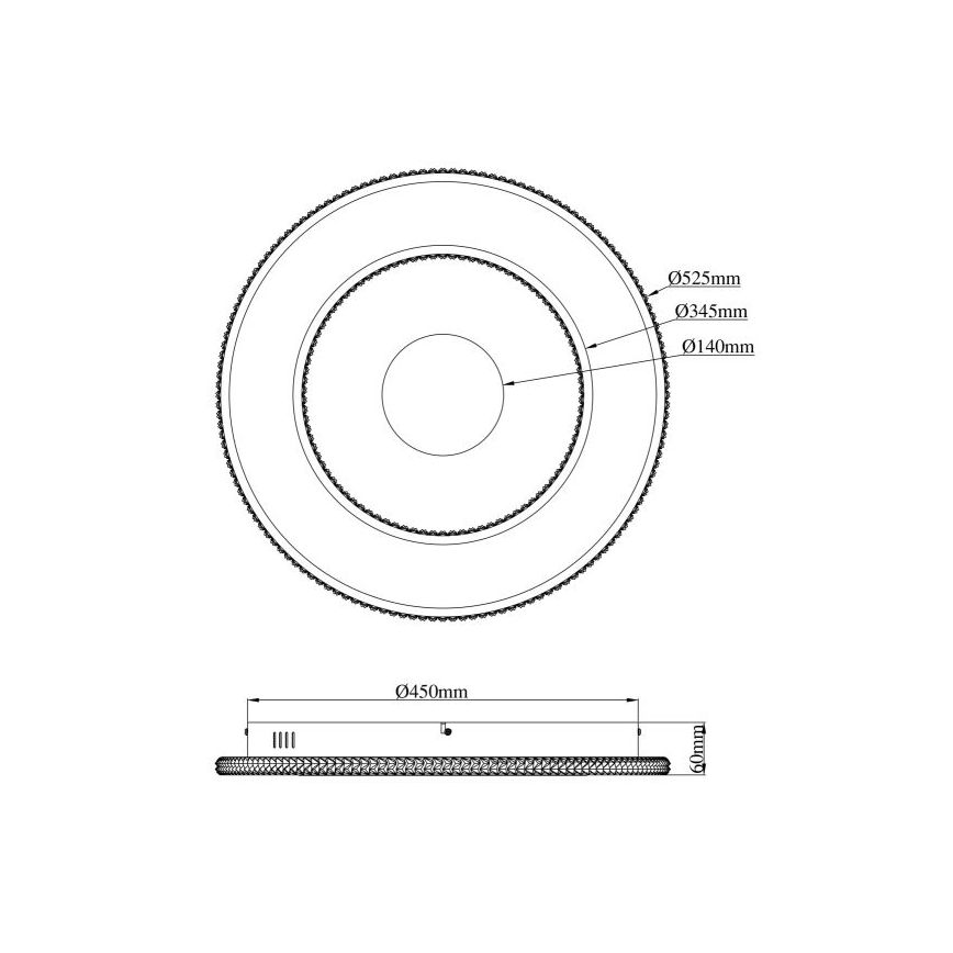Globo - LED регулируемо таванно осветително тяло LED/30W/230V 2700-6500K диаметър 52,5 см черно + дистанционно управление