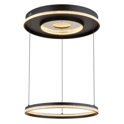 Globo - LED регулируема полилей на кабел LED/54W/230V 2700-6500K Ø 60 см черен + дистанционно управление