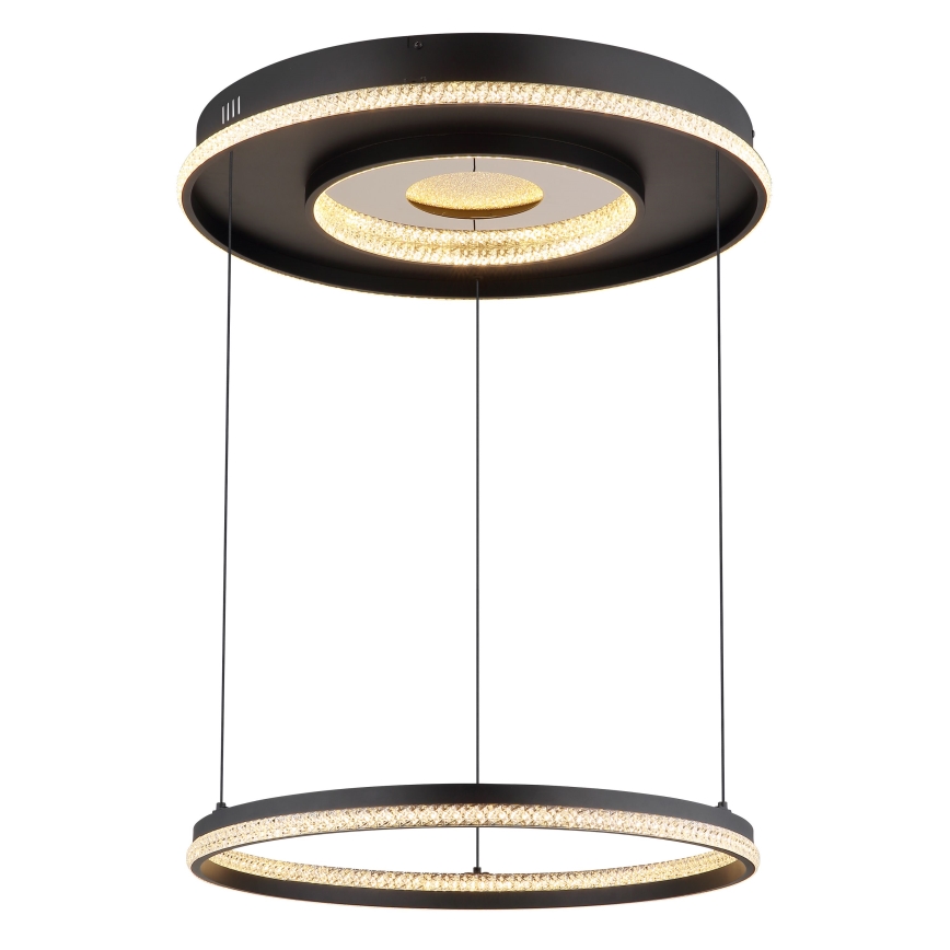 Globo - LED регулируема полилей на кабел LED/54W/230V 2700-6500K Ø 60 см черен + дистанционно управление