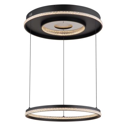 Globo - LED регулируема полилей на кабел LED/54W/230V 2700-6500K Ø 60 см черен + дистанционно управление