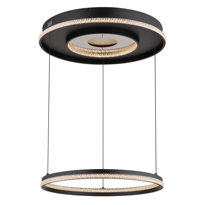 Globo - LED регулируема полилей на кабел LED/54W/230V 2700-6500K Ø 60 см черен + дистанционно управление
