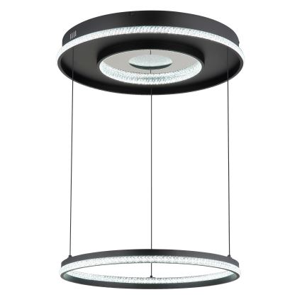 Globo - LED регулируема полилей на кабел LED/54W/230V 2700-6500K Ø 60 см черен + дистанционно управление