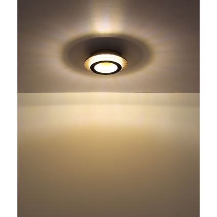 Globo - LED плафон LED/12W/230V 3000/4000/6500K диаметър 20 см черен