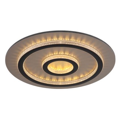 Globo - LED димируема плафониера LED/40W/230V 3000–6500K Ø45 см черна + дистанционно управление