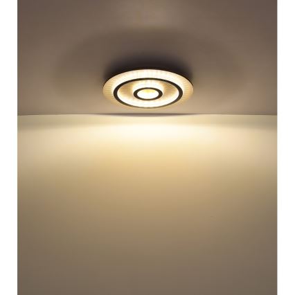 Globo - LED димируема плафониера LED/40W/230V 3000–6500K Ø45 см черна + дистанционно управление