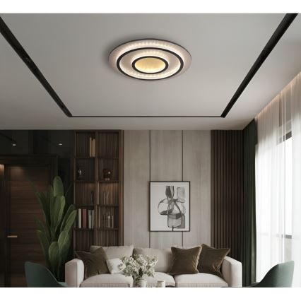 Globo - димируемо LED таванно осветително тяло LED/60W/230V 3000-6500K диаметър 55 см черно + дистанционно управление