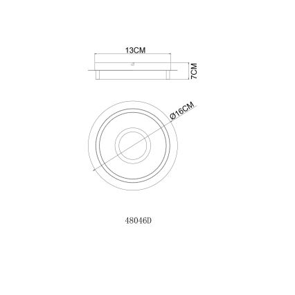 Globo - LED таванно осветително тяло LED/8W/230V 3000K Ø 16 cm