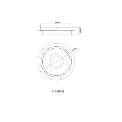Globo - LED таванен плафон LED/24W/230V 3000K Ø 40 см