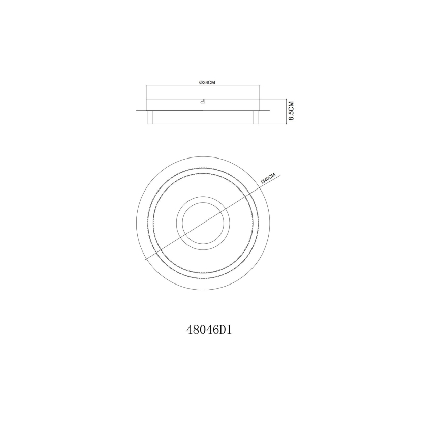 Globo - LED таванен плафон LED/24W/230V 3000K Ø 40 см
