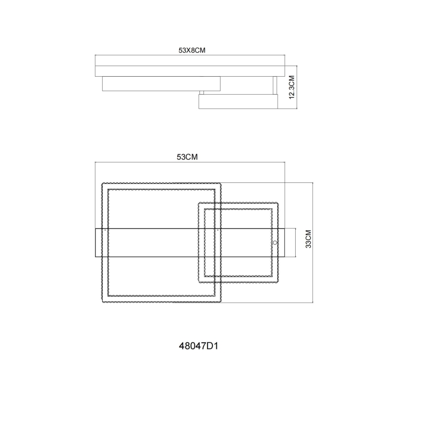 Globo - LED плафон LED/24W/230V 3000K 33x53 cm