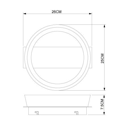 Globo - LED таванно осветително тяло LED/12W/230V 3000K 26x25 см