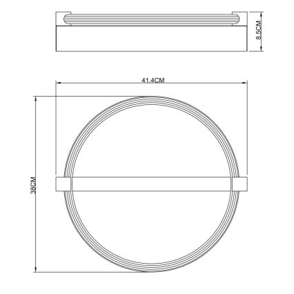Globo - LED таванно осветително тяло LED/15W/230V 3000K 41,4x38 cm бежово