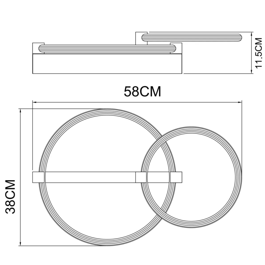 Globo - LED таванно осветително тяло LED/24W/230V 3000K 58x38 см бежово