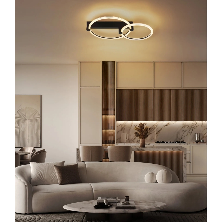 Globo - LED Таванно осветително тяло LED/24W/230V 3000K 58x38 cm черно