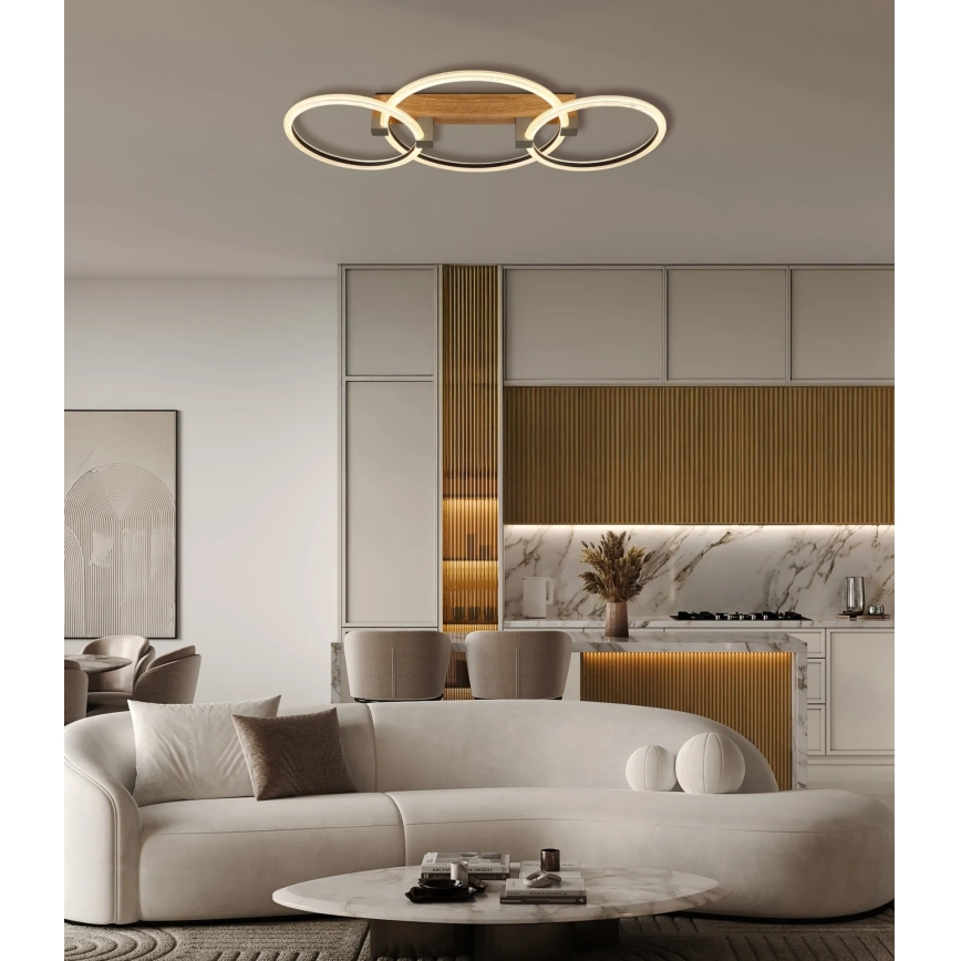 Globo - LED таванно осветително тяло LED/40W/230V 3000K 76,1x38 cm кафяво