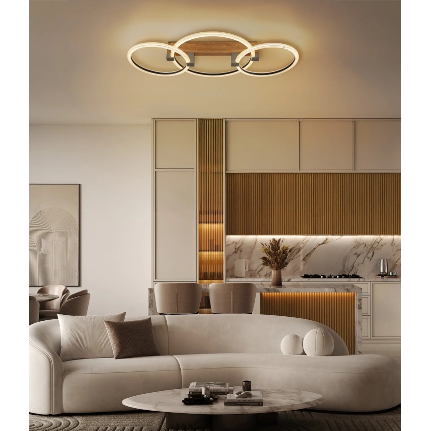 Globo - LED таванно осветително тяло LED/40W/230V 3000K 76,1x38 cm кафяво