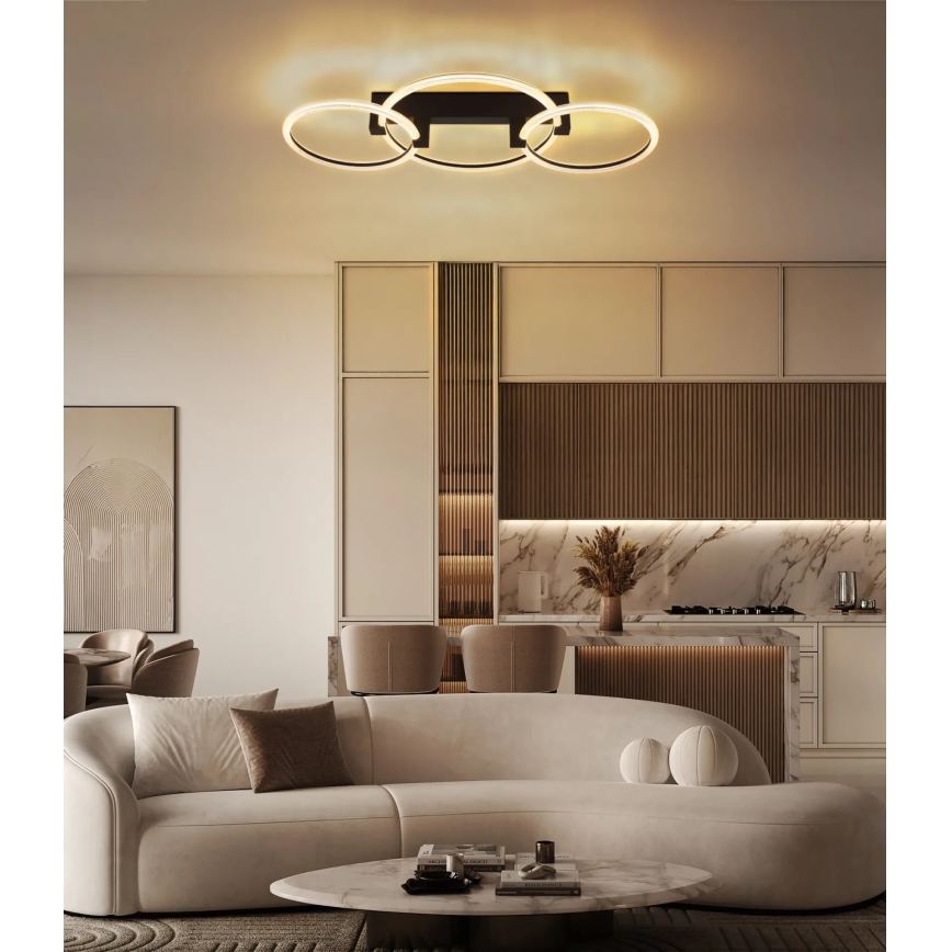 Globo - LED таванно осветително тяло LED/40W/230V 3000K 76,1x38 см черно