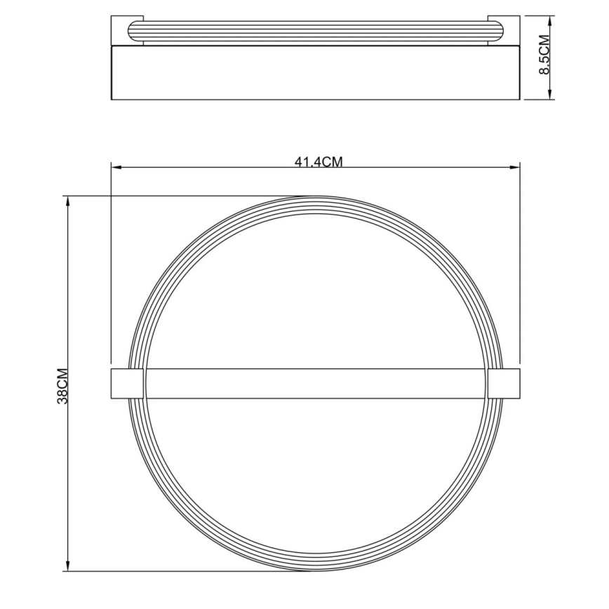 Globo - LED таванно осветително тяло LED/15W/230V 3000K 41,4x38 см черно