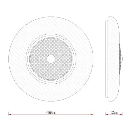 Globo - LED таванно осветително тяло LED/48W/230V 2700/4000/6000K Ø59 cm бяло