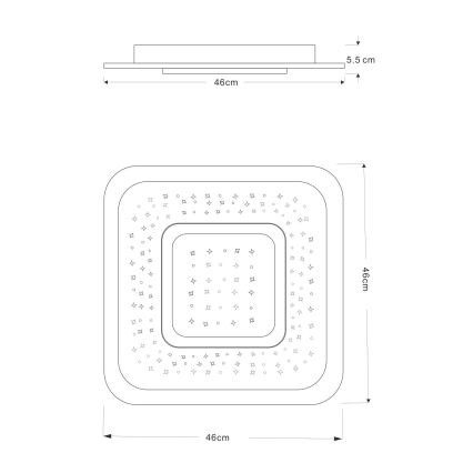 Globo - LED регулируемо таванно осветително тяло LED/47W/230V 2700-6000K + дистанционно управление