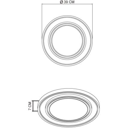 Globo - LED Плафониера LED/24W/230V 3000K Ø 39 см