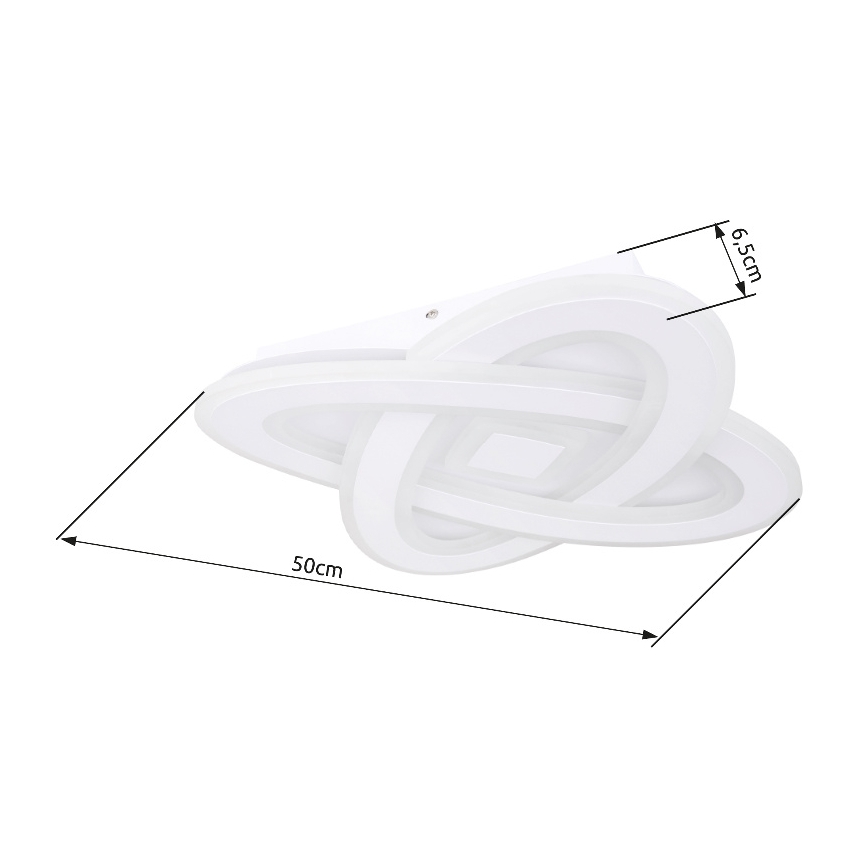 Globo - LED регулируемо таванно осветително тяло LED/36W/230V 3000-6000K Ø 50 см бяло + дистанционно управление