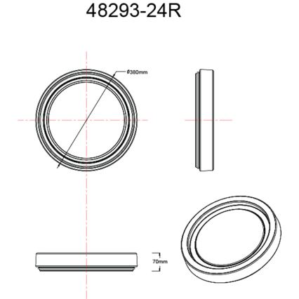 Globo - LED Плафониера LED/24W/230V 4000K Ø 38 см