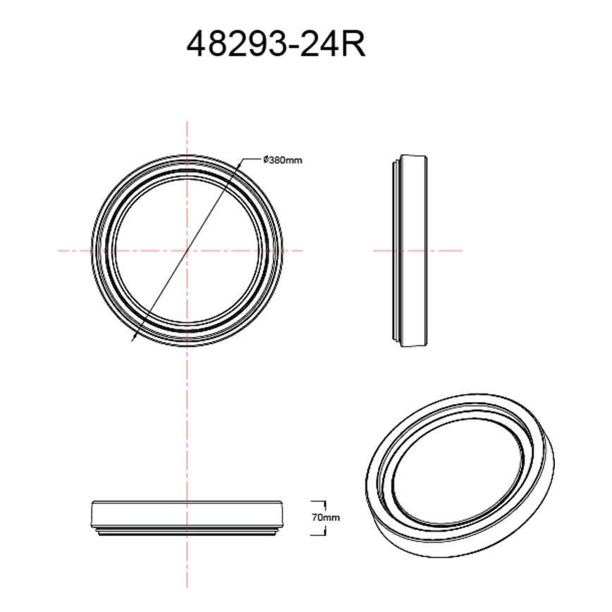 Globo - LED Плафониера LED/24W/230V 4000K Ø 38 см
