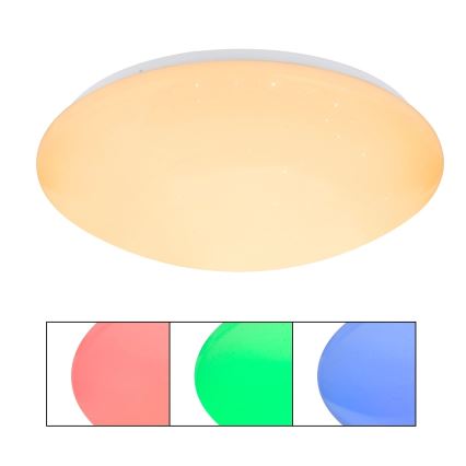 Globo - LED RGB Димируемо таванно осветително тяло LED/24W/230V + LED/8W 2700-6500K Ø 41 см + дистанционно управление