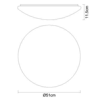 Globo - RGB LED таванно осветително тяло с възможност за димиране LED/48W/230V + LED/10W 2700-6500K диаметър 50 cm + дистанционно управление